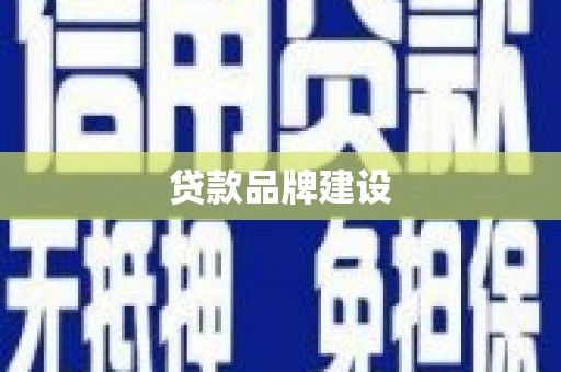 大余贷款品牌建设