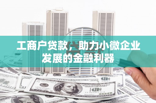大余工商户贷款，助力小微企业发展的金融利器