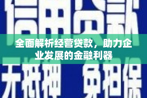 大余全面解析经营贷款，助力企业发展的金融利器