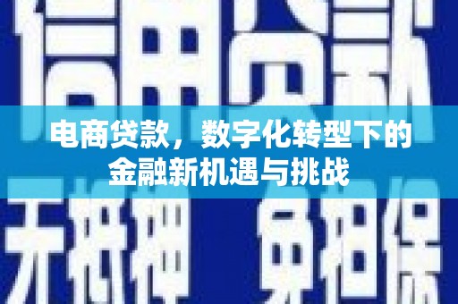 大余电商贷款，数字化转型下的金融新机遇与挑战