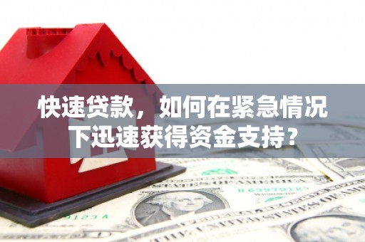 大余快速贷款，如何在紧急情况下迅速获得资金支持？