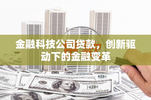 大余金融科技公司贷款，创新驱动下的金融变革