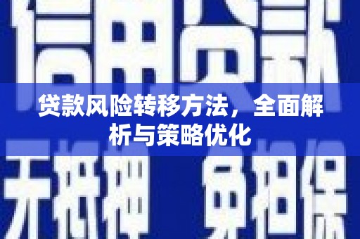 大余贷款风险转移方法，全面解析与策略优化