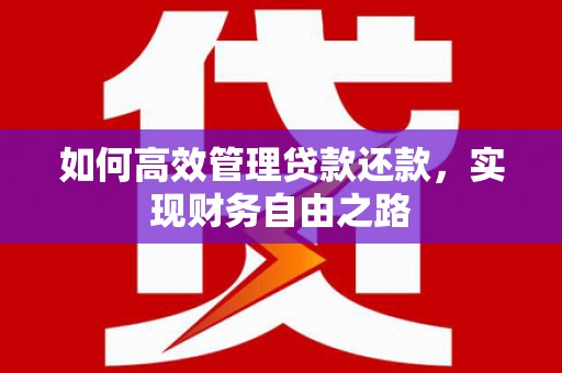 大余如何高效管理贷款还款，实现财务自由之路