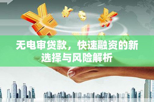 大余无电审贷款，快速融资的新选择与风险解析
