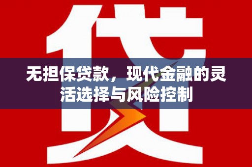大余无担保贷款，现代金融的灵活选择与风险控制