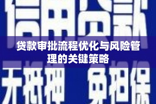 大余贷款审批流程优化与风险管理的关键策略