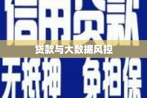 大余贷款与大数据风控
