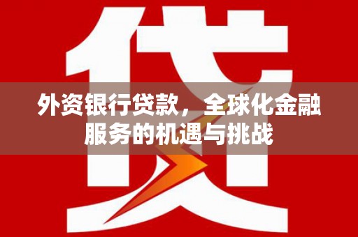 大余外资银行贷款，全球化金融服务的机遇与挑战