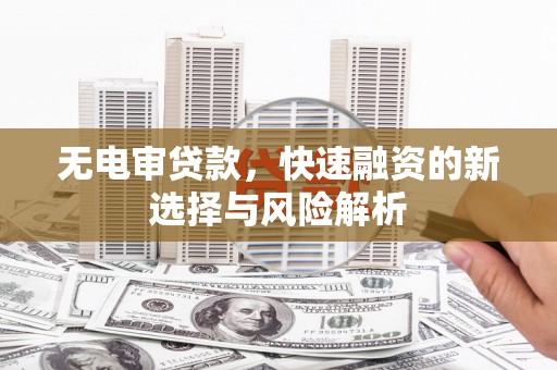 大余无电审贷款，快速融资的新选择与风险解析