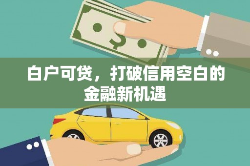 大余白户可贷，打破信用空白的金融新机遇