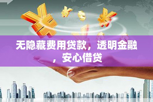 大余无隐藏费用贷款，透明金融，安心借贷