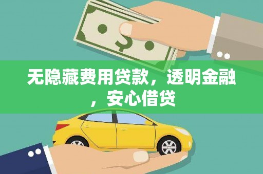 大余无隐藏费用贷款，透明金融，安心借贷