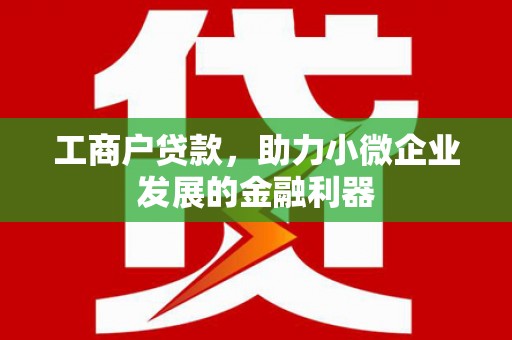 大余工商户贷款，助力小微企业发展的金融利器