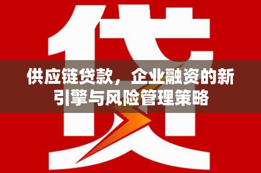 大余供应链贷款，企业融资的新引擎与风险管理策略