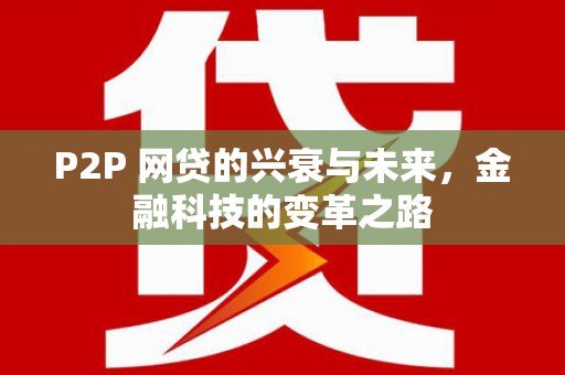 大余P2P 网贷的兴衰与未来，金融科技的变革之路