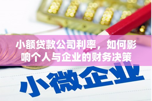 大余小额贷款公司利率，如何影响个人与企业的财务决策
