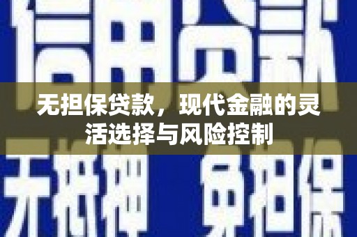 大余无担保贷款，现代金融的灵活选择与风险控制
