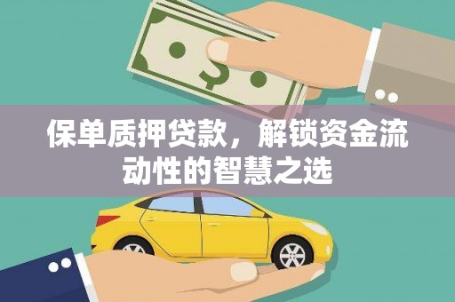 大余保单质押贷款，解锁资金流动性的智慧之选
