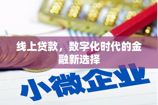 大余线上贷款，数字化时代的金融新选择