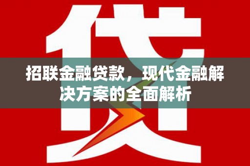 大余招联金融贷款，现代金融解决方案的全面解析