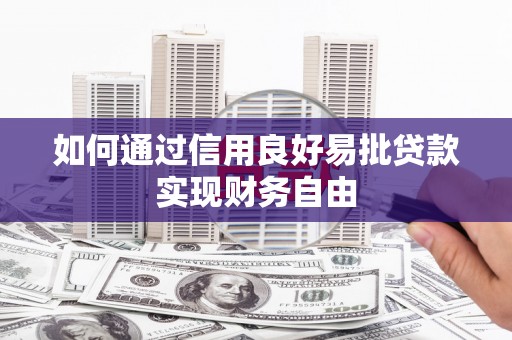 大余如何通过信用良好易批贷款实现财务自由