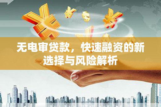 大余无电审贷款，快速融资的新选择与风险解析