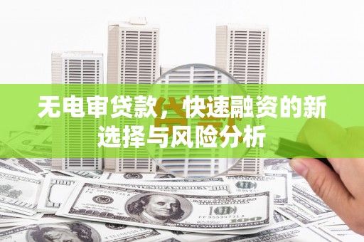大余无电审贷款，快速融资的新选择与风险分析