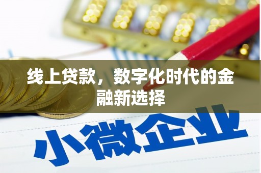 大余线上贷款，数字化时代的金融新选择
