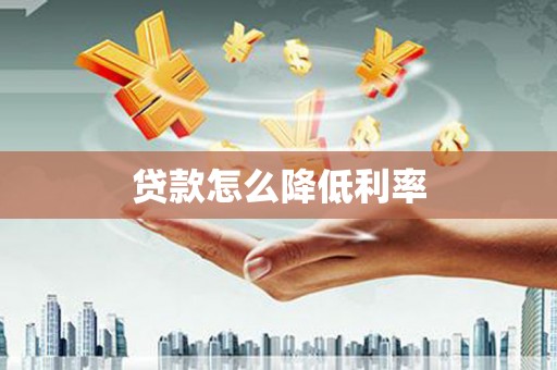大余贷款怎么降低利率