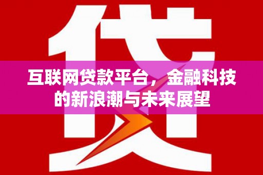 大余互联网贷款平台，金融科技的新浪潮与未来展望