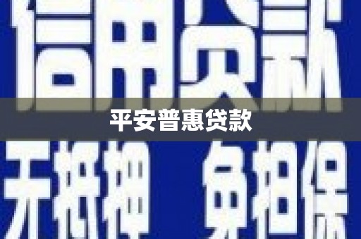 大余平安普惠贷款