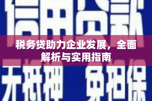 大余税务贷助力企业发展，全面解析与实用指南